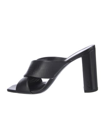 Saint Laurent Leather Slides