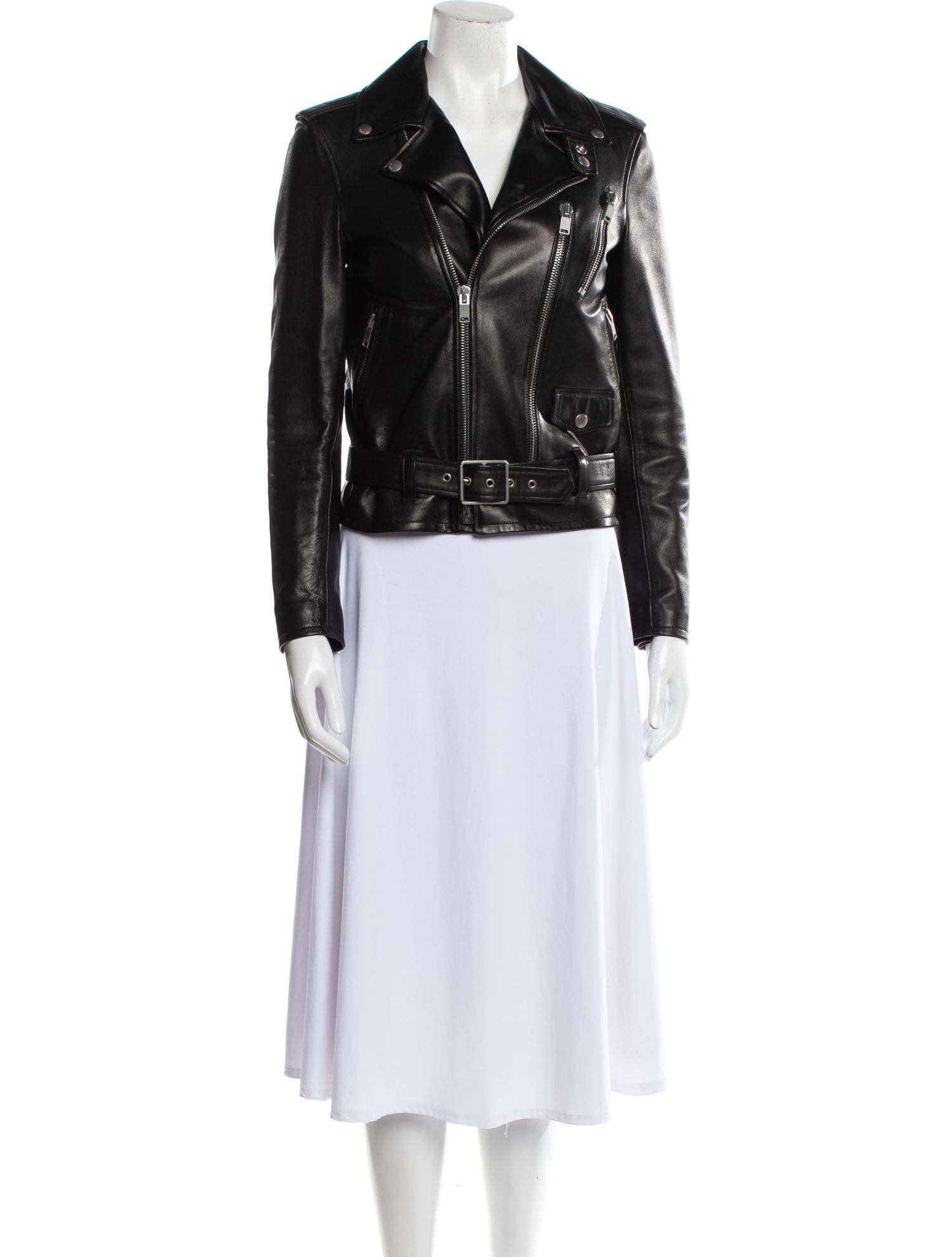 Saint Laurent Lamb Leather Biker Jacket