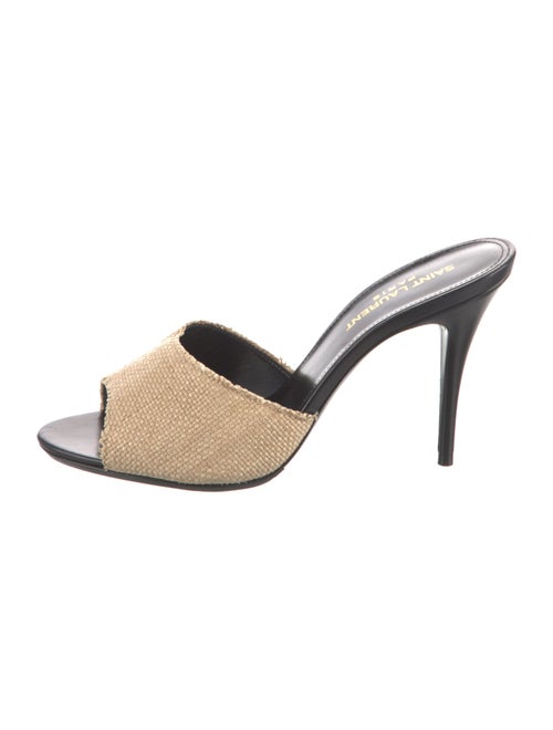 Saint Laurent Straw Slides