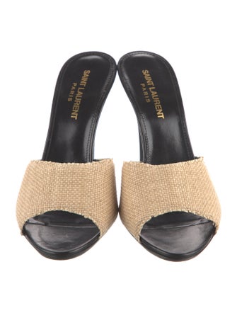Saint Laurent Straw Slides