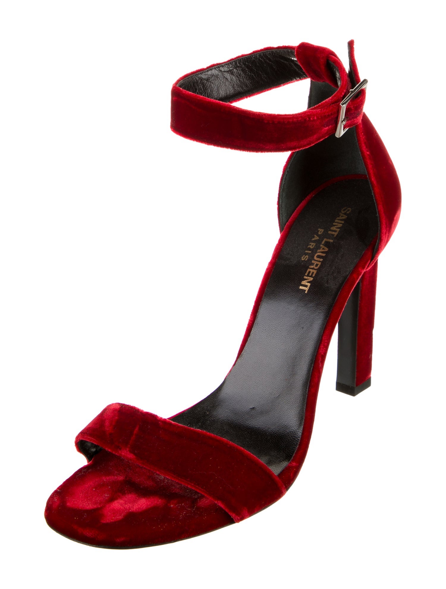 Saint Laurent Velvet Sandals