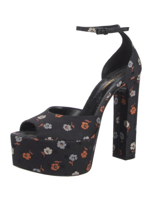 Saint Laurent Satin Printed Sandals