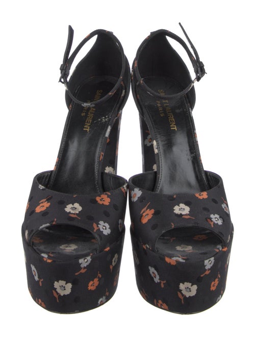 Saint Laurent Satin Printed Sandals