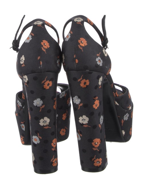 Saint Laurent Satin Printed Sandals