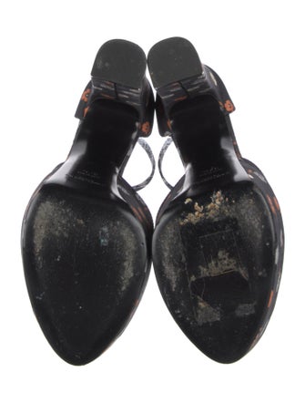 Saint Laurent Satin Printed Sandals