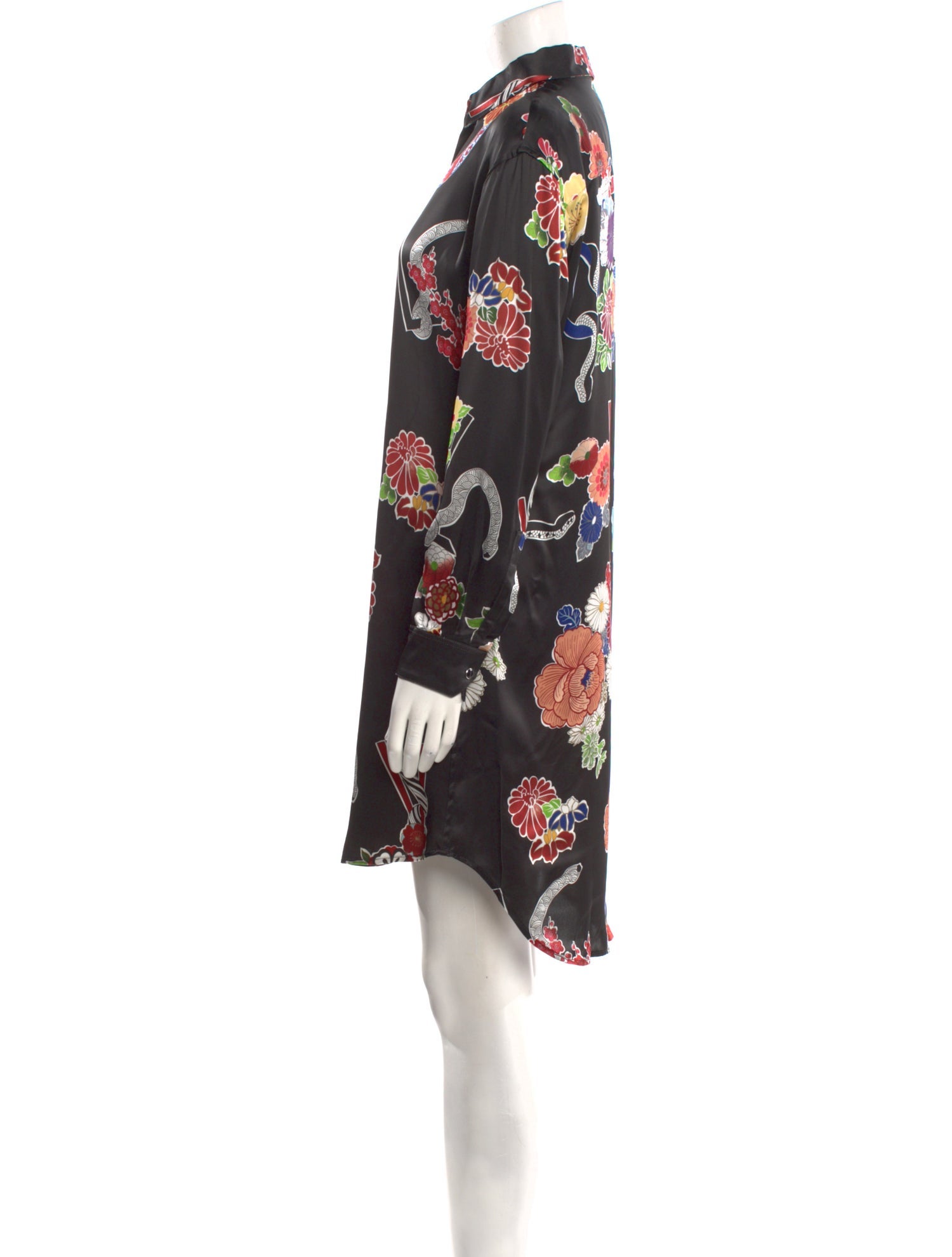 Saint Laurent Floral Print Knee-Length Dress