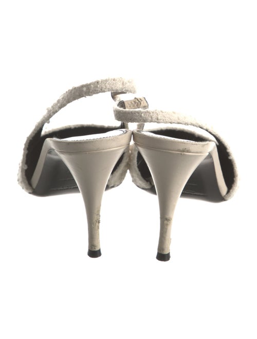 Saint Laurent Tweed Striped Slingback Pumps