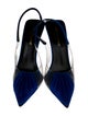 Saint Laurent Satin Pleated Accents Slingback Pumps