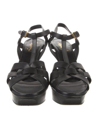 Saint Laurent Leather T-Strap Sandals