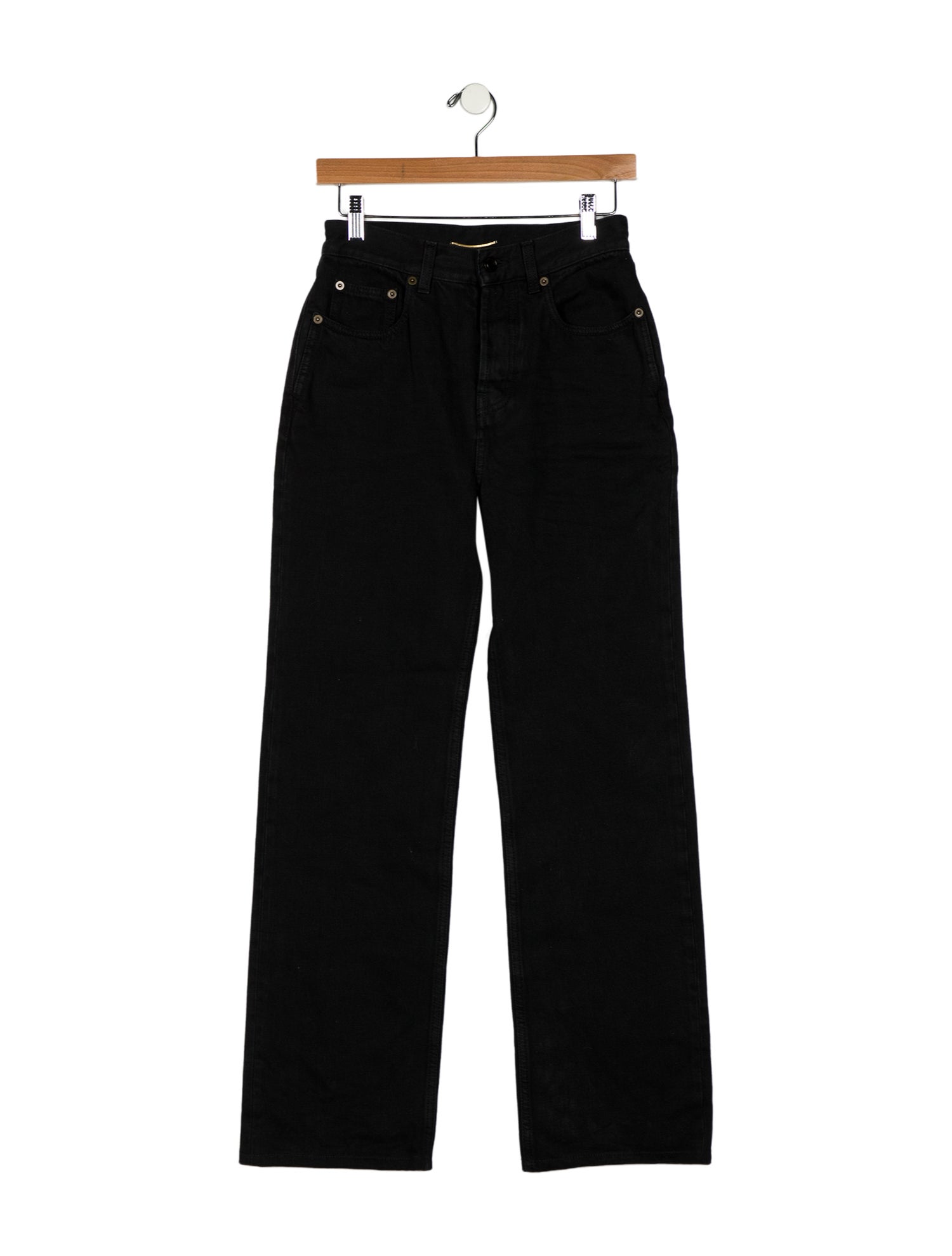Saint Laurent High-Rise Straight Leg Jeans