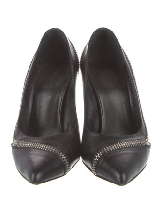 Saint Laurent Leather Colorblock Pattern Pumps