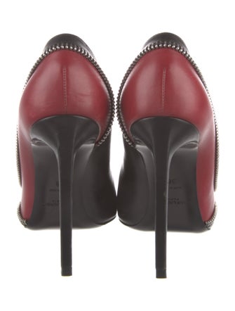 Saint Laurent Leather Colorblock Pattern Pumps