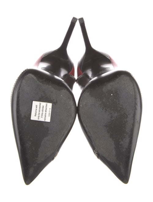 Saint Laurent Leather Colorblock Pattern Pumps