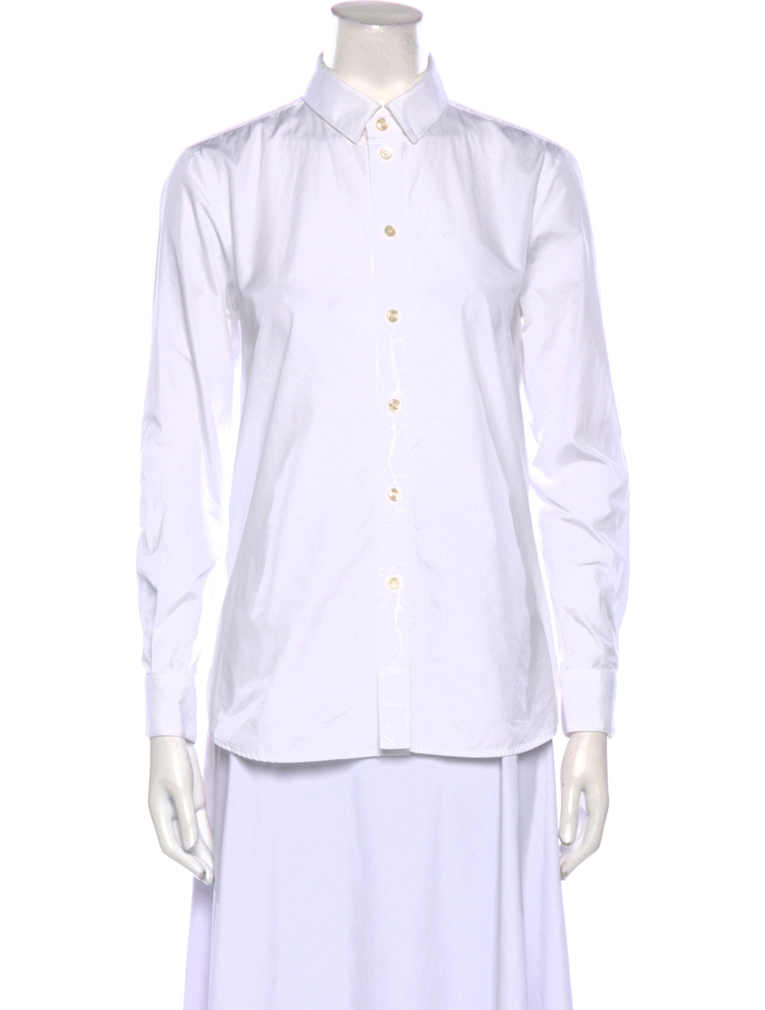 Saint Laurent Long Sleeve Button-Up Top