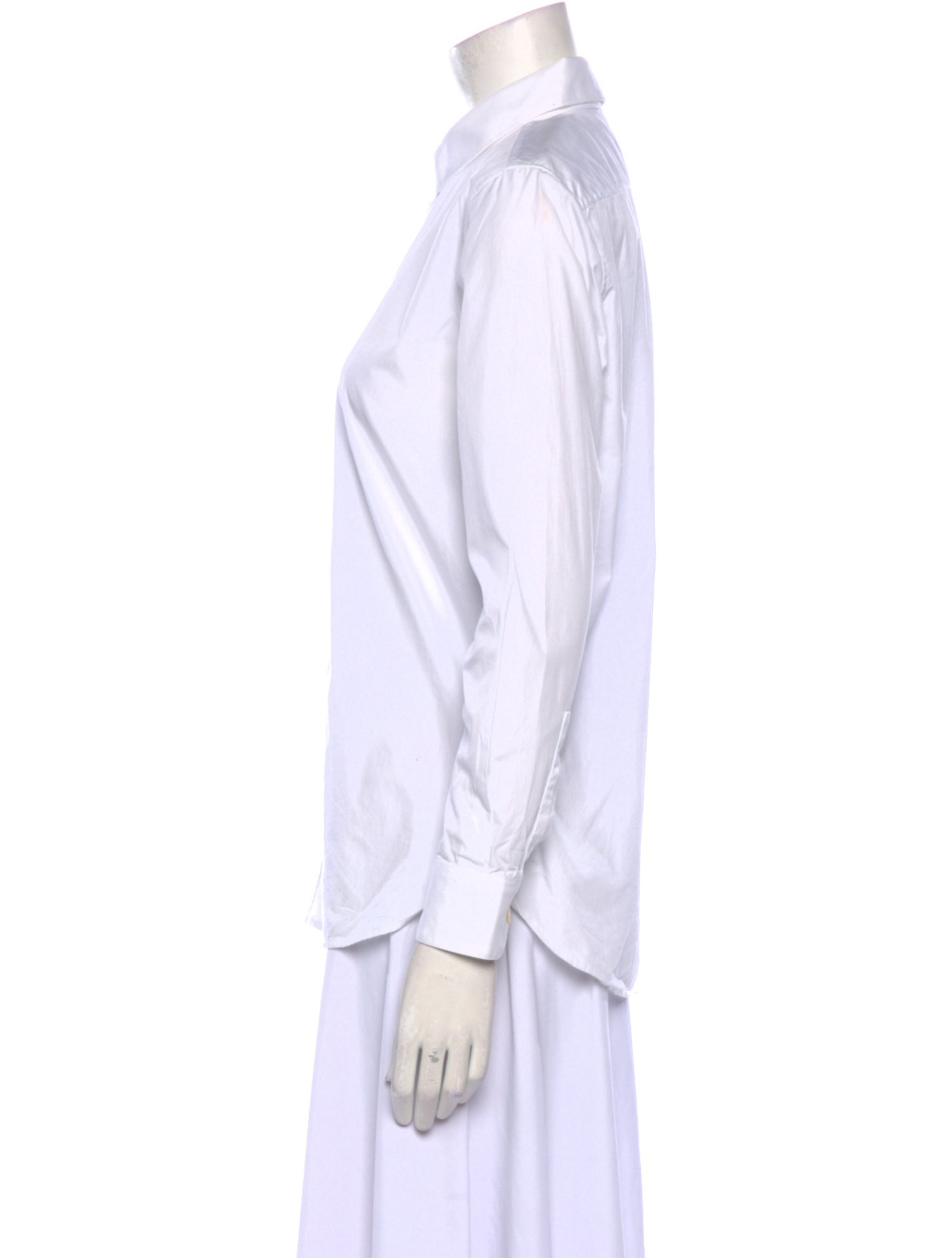Saint Laurent Long Sleeve Button-Up Top