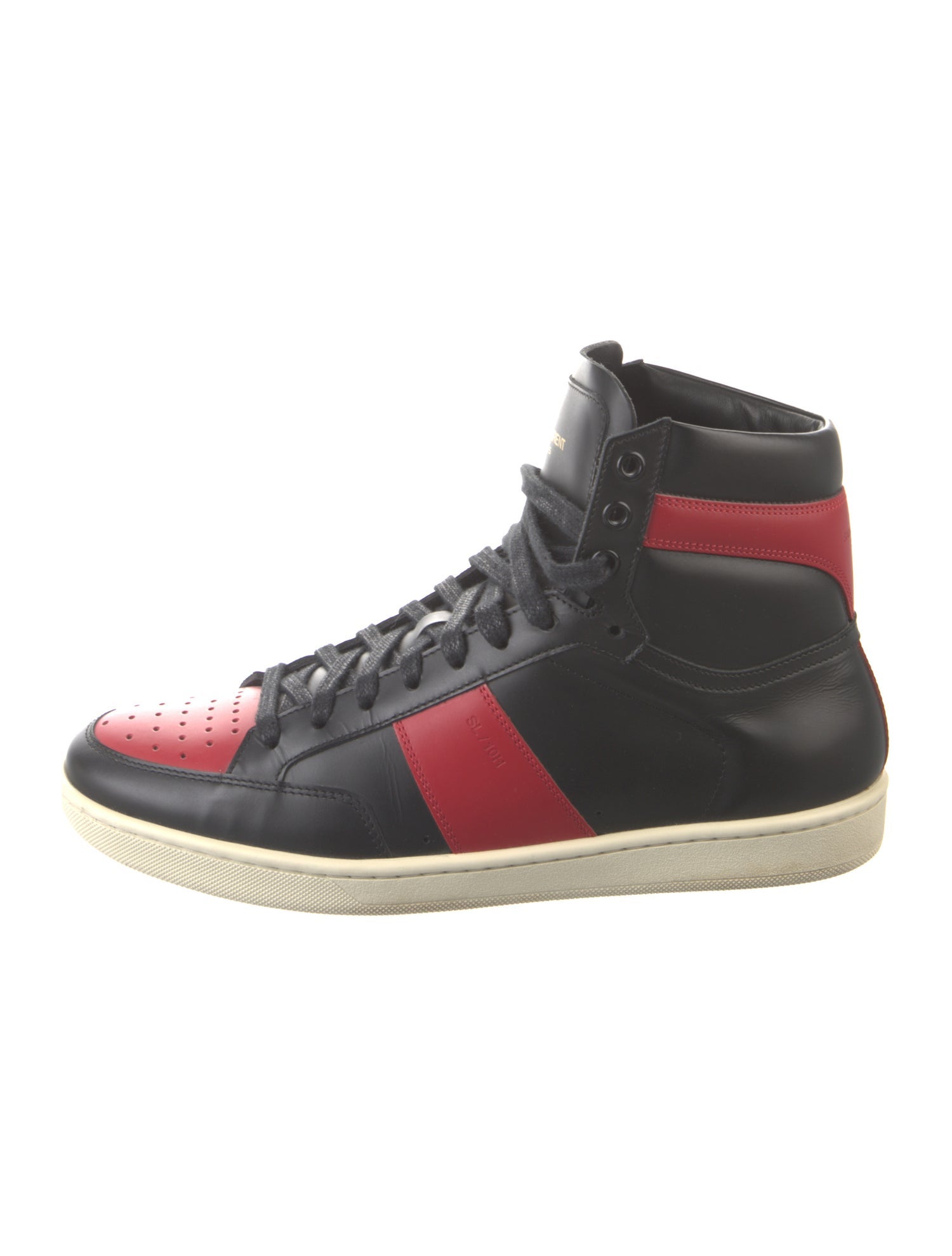 Saint Laurent Leather Colorblock Pattern Sneakers