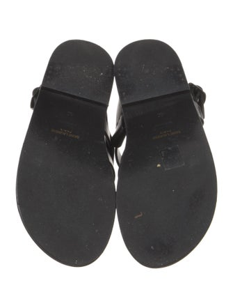 Saint Laurent Leather Slingback Sandals