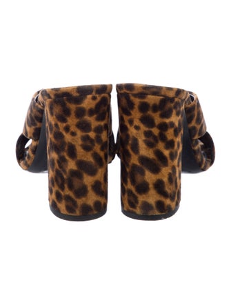 Saint Laurent Suede Printed Slides