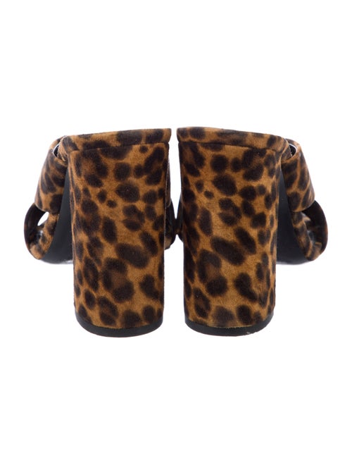 Saint Laurent Suede Printed Slides