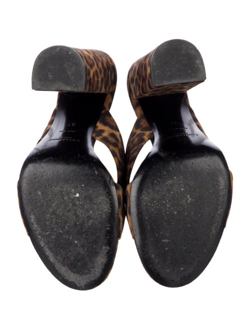 Saint Laurent Suede Printed Slides