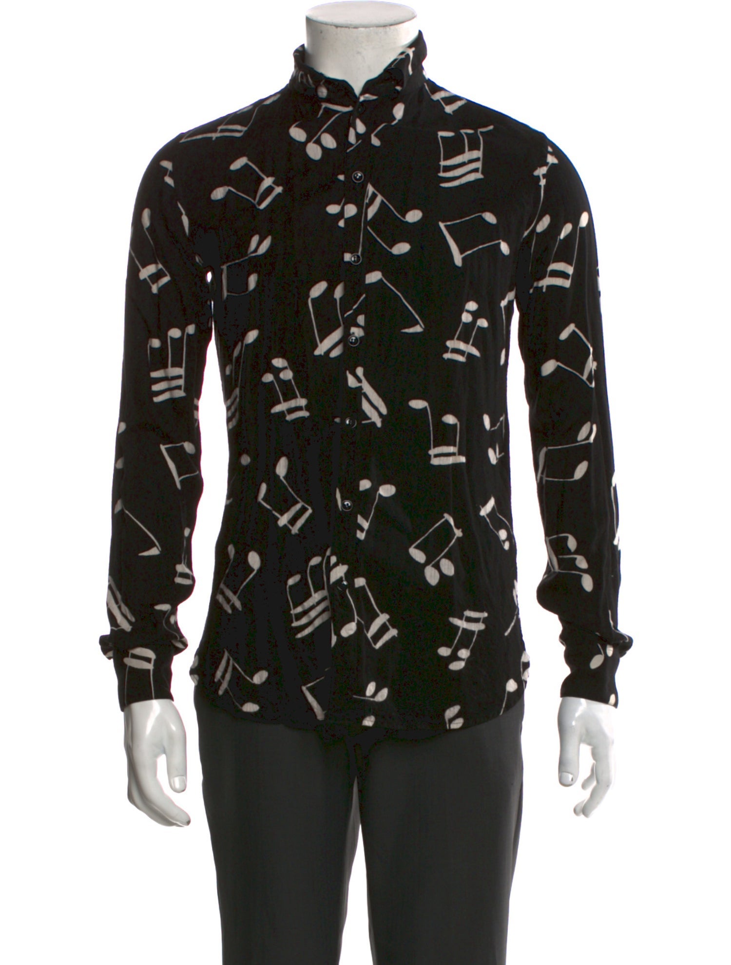 Saint Laurent Printed Long Sleeve Shirt