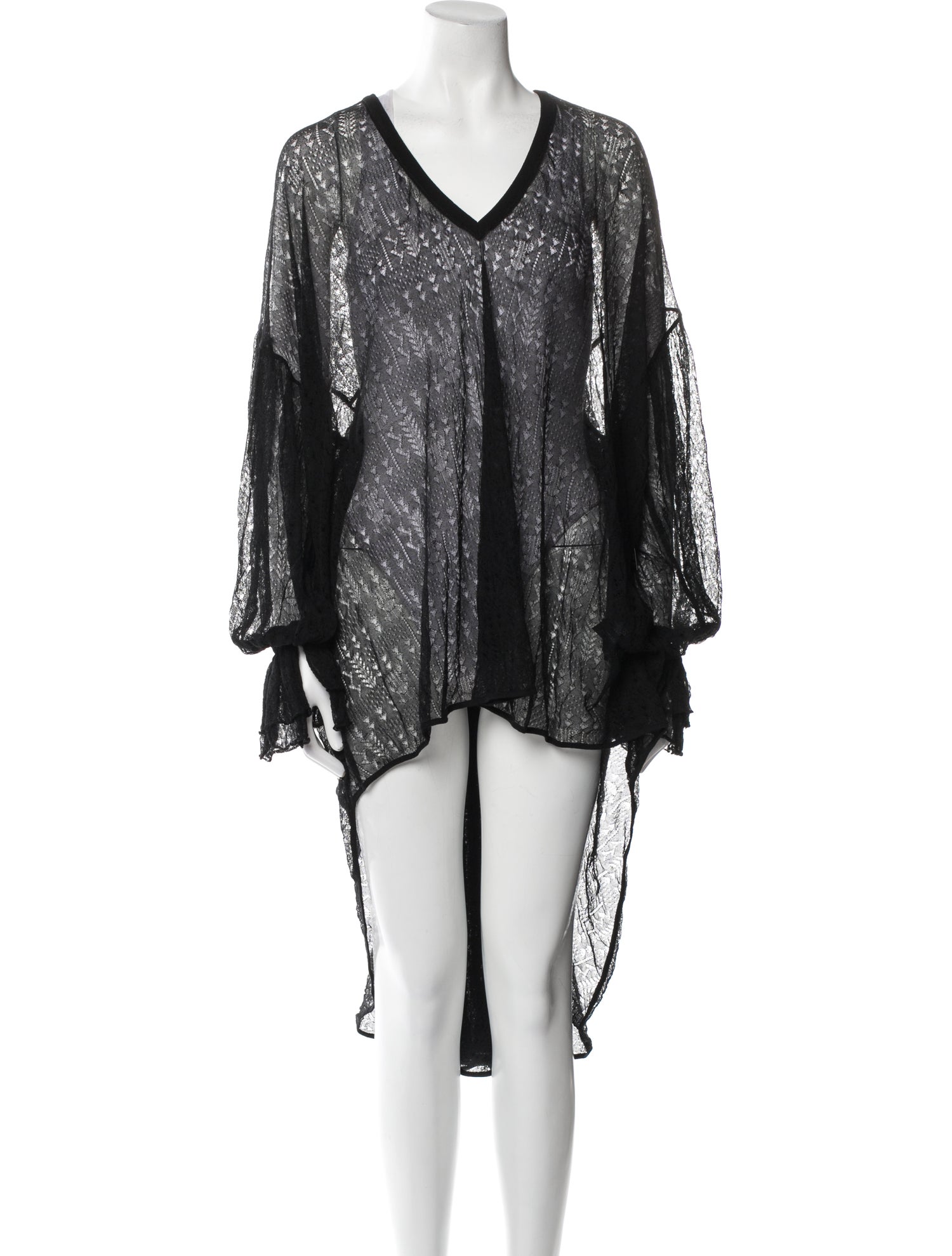 Saint Laurent V-Neck Long Sleeve Tunic