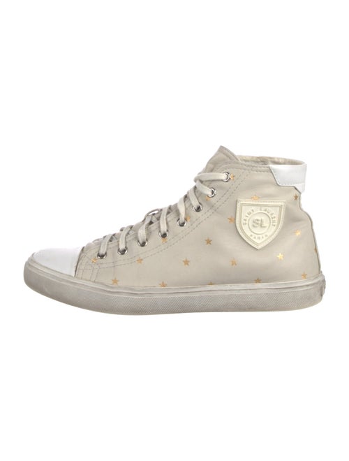 Saint Laurent Leather Printed Sneakers