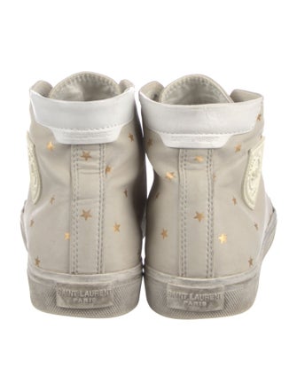 Saint Laurent Leather Printed Sneakers