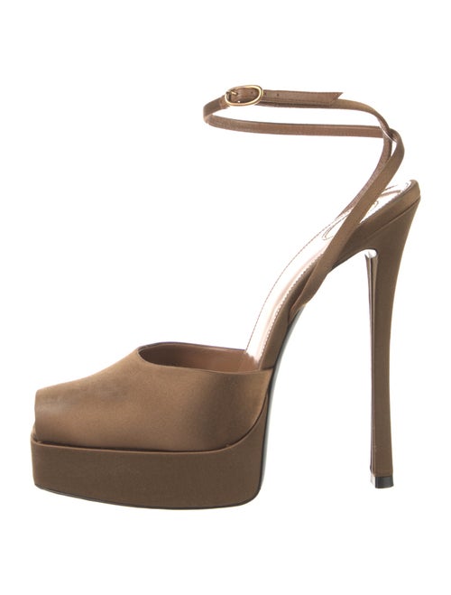 Saint Laurent Suede Cutout Accent Sandals