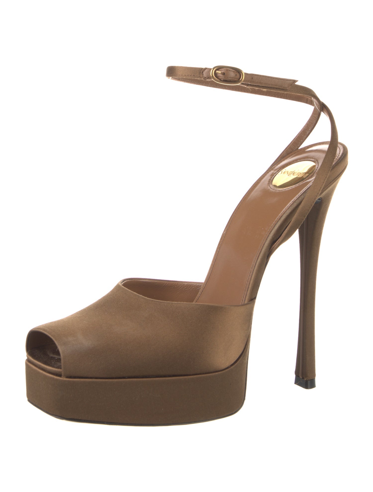 Saint Laurent Suede Cutout Accent Sandals