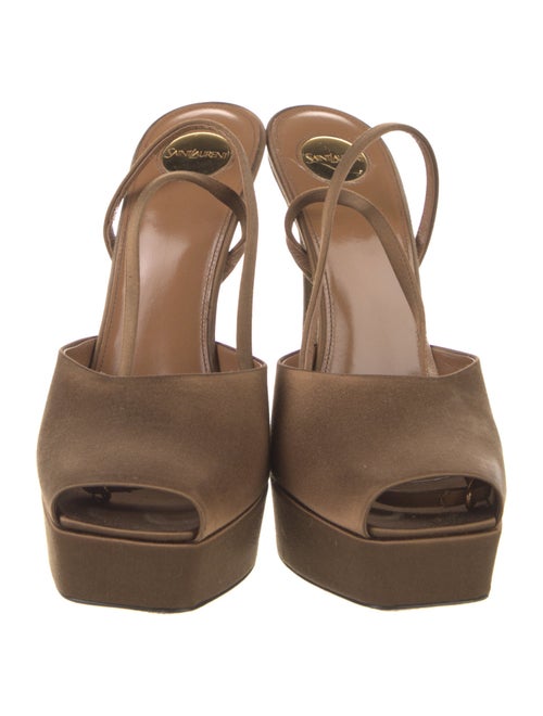 Saint Laurent Suede Cutout Accent Sandals