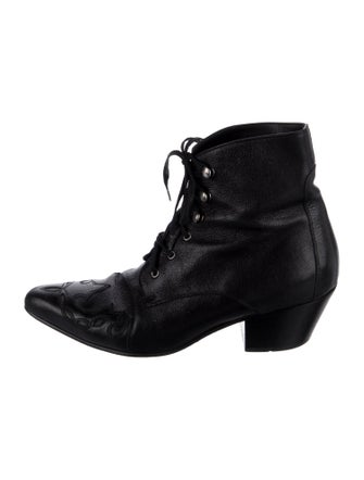 Saint Laurent Leather Combat Boots