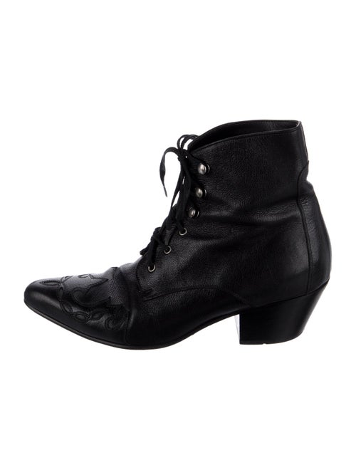 Saint Laurent Leather Combat Boots