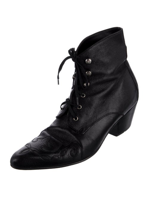 Saint Laurent Leather Combat Boots