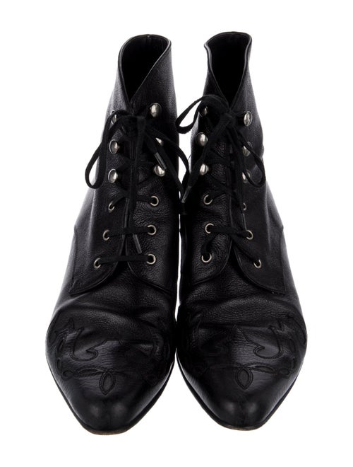 Saint Laurent Leather Combat Boots