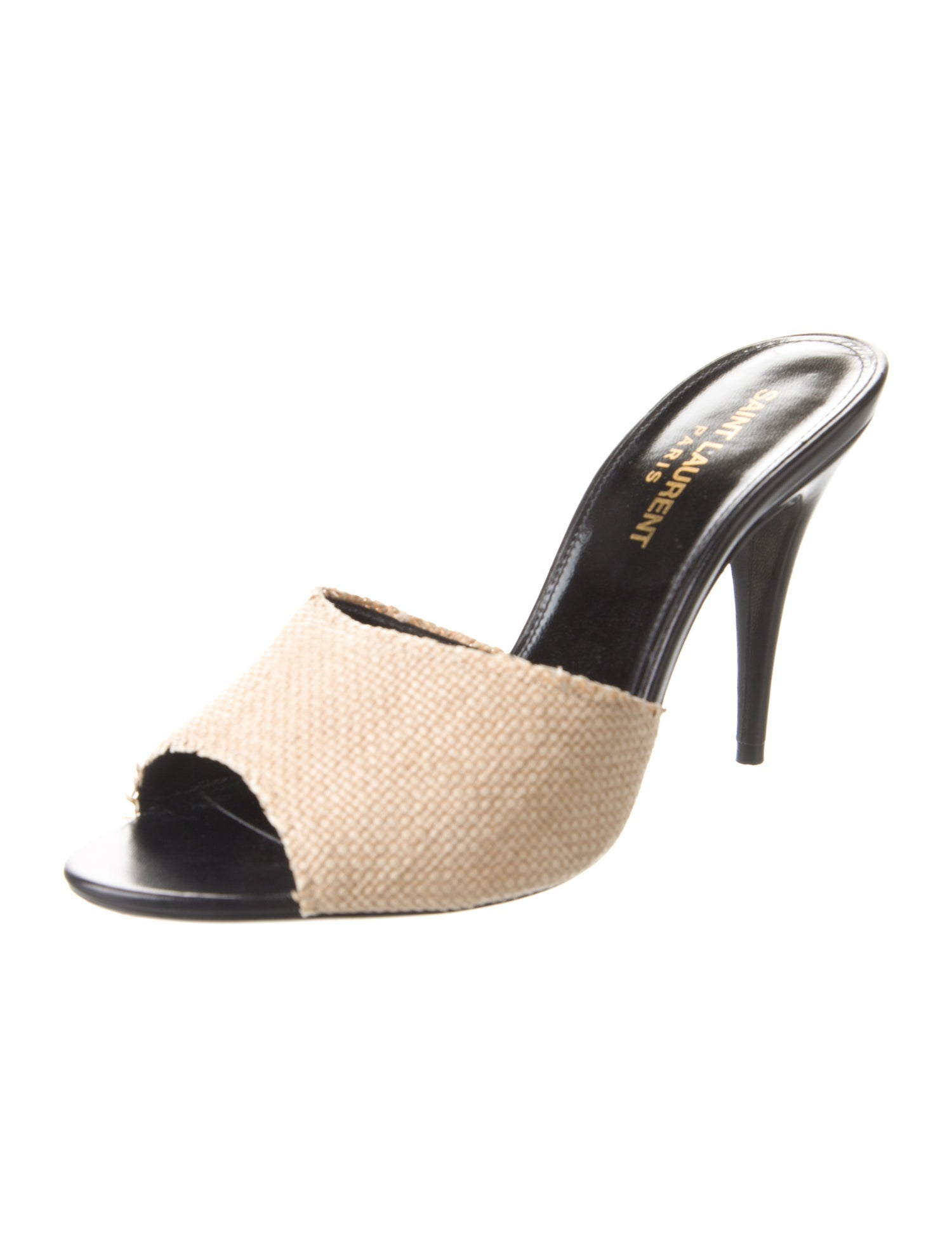 Saint Laurent Raffia Slides