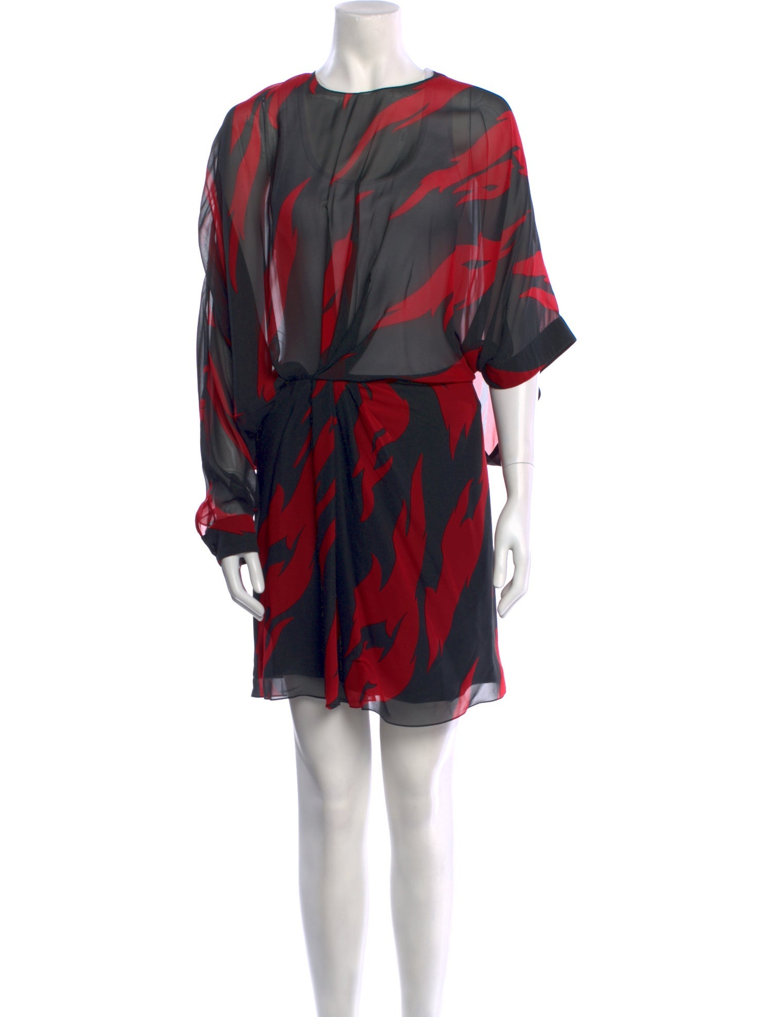 Saint Laurent Printed Knee-Length Dress