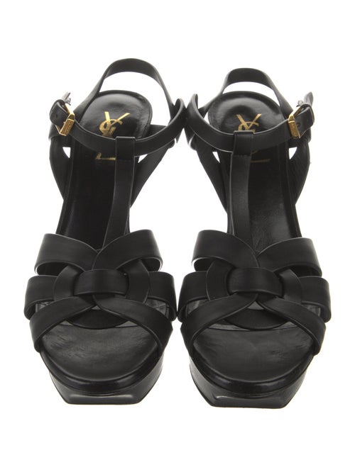 Saint Laurent Leather T-Strap Sandals