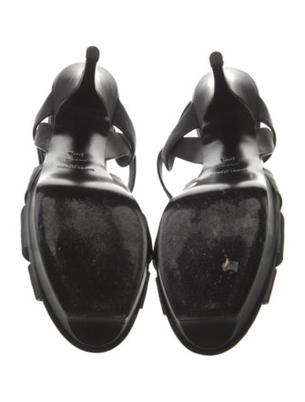 Saint Laurent Leather T-Strap Sandals