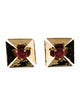 Saint Laurent Resin Croix Pierre Sert Clip-On Earrings