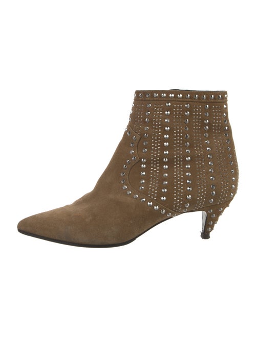 Saint Laurent Suede Studded Accents Boots