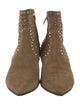 Saint Laurent Suede Studded Accents Boots