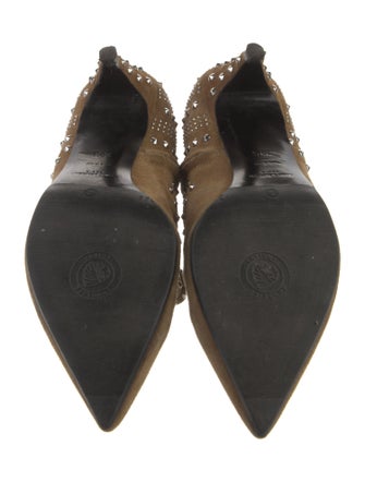 Saint Laurent Suede Studded Accents Boots