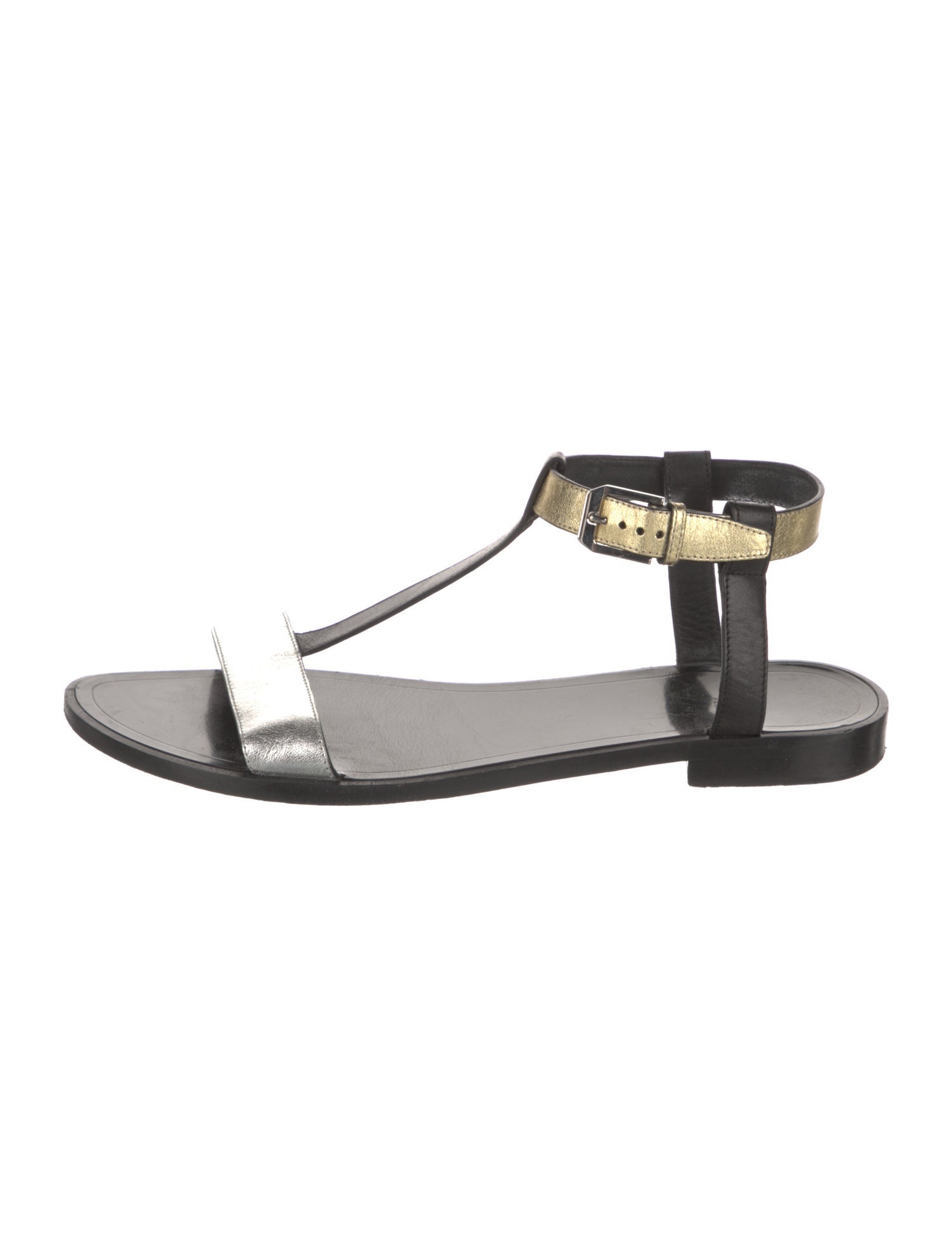 Saint Laurent Leather T-Strap Sandals