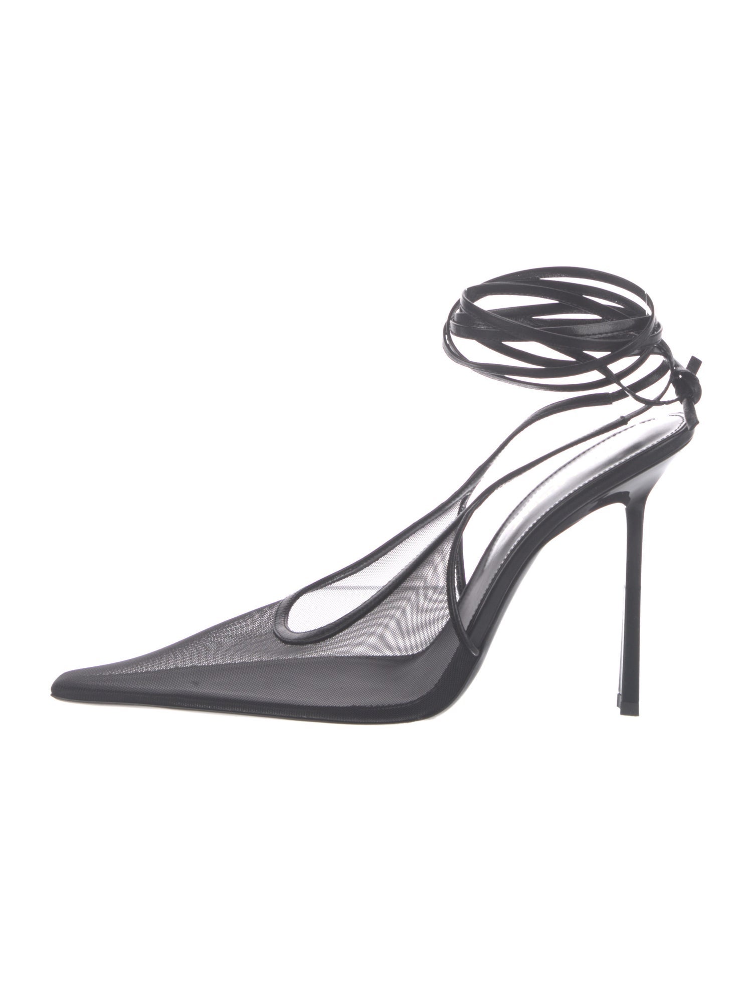Saint Laurent Leather Leather Trim Embellishment D'Orsay Pumps
