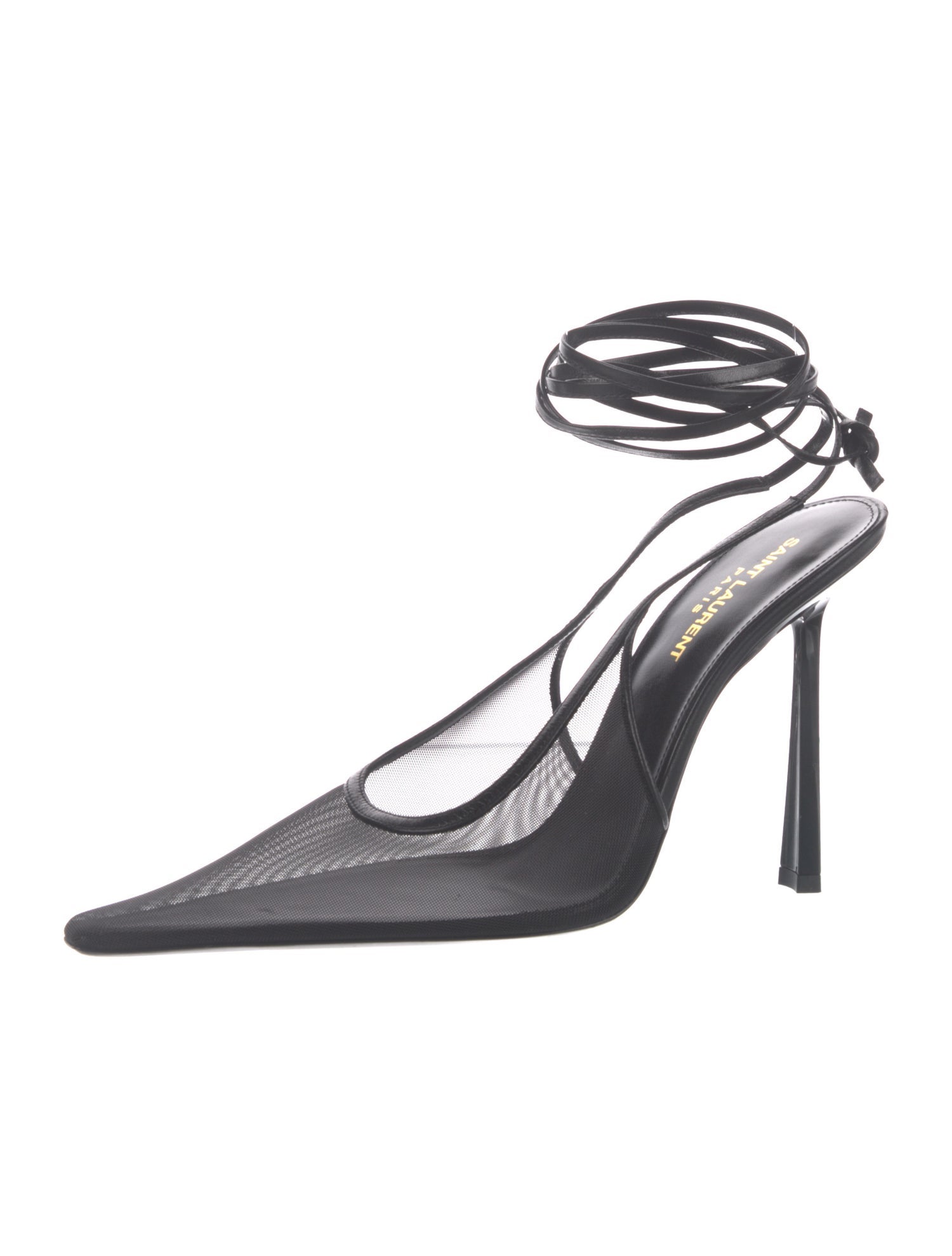 Saint Laurent Leather Leather Trim Embellishment D'Orsay Pumps