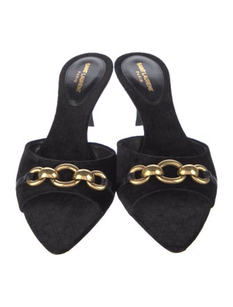 Saint Laurent Canvas Slides