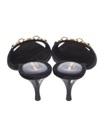 Saint Laurent Canvas Slides