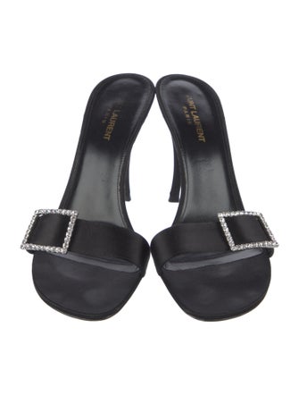 Saint Laurent Simone Leather Slides