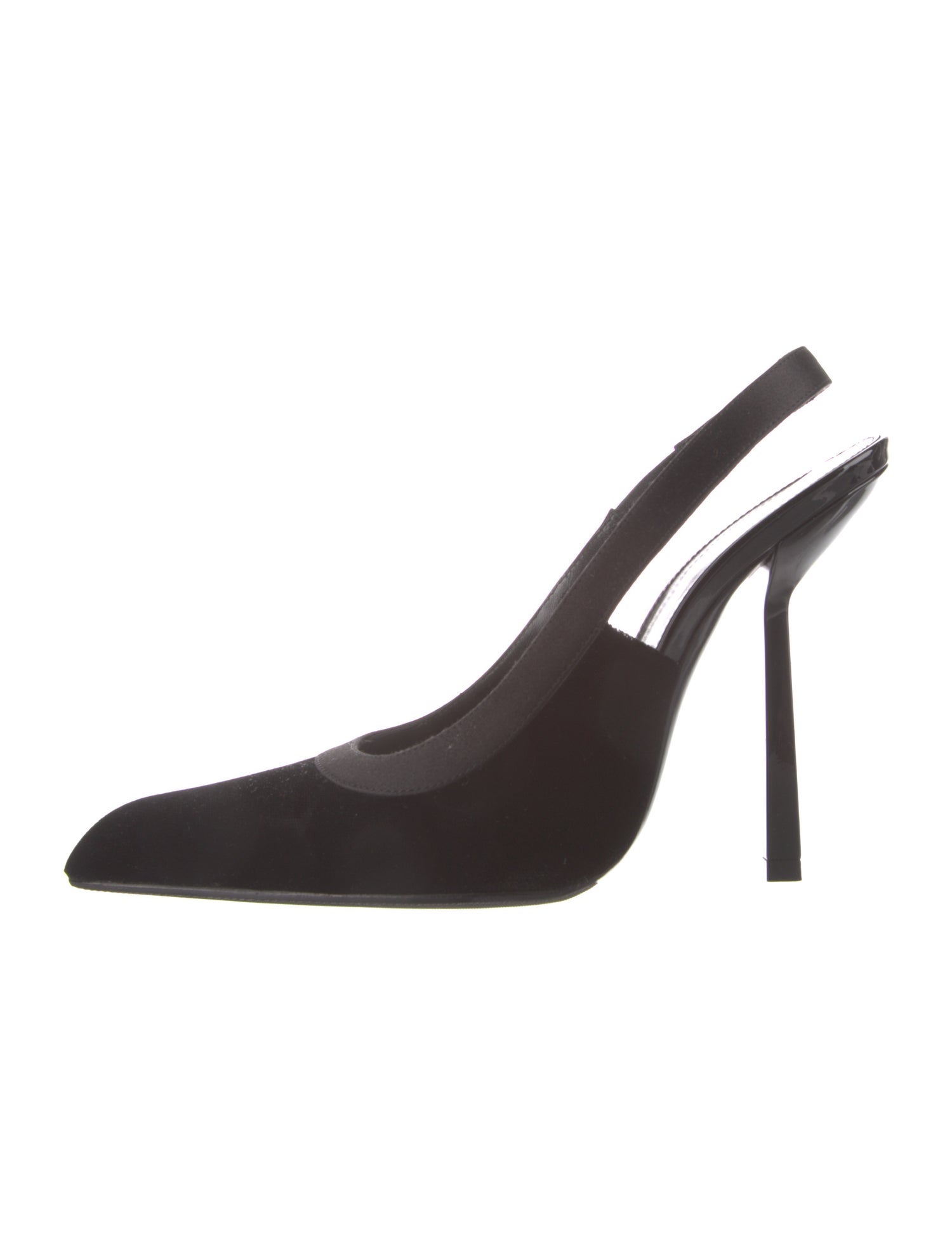 Saint Laurent Suede Slingback Pumps